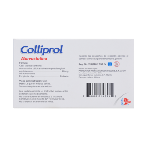 COLLIPROL ATORVASTATINA 40MG