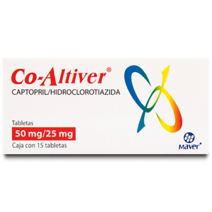 CO-ALTIVER CAPTOPRIL HIDROCLOROTIAZIDA 50/25MG