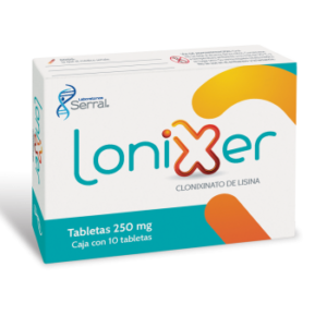 LONIXER CLONIXINATO DE LISINA TABS 250MG