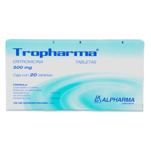 TROPHARMA ERITROMICINA 500MG