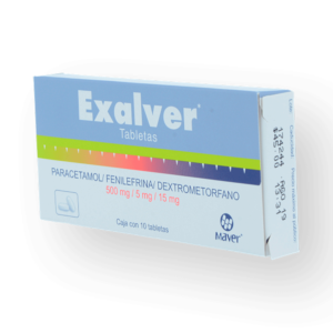 EXALVER PARACETAMOL FENILEFRINA DEXTROMETORFANO TAB