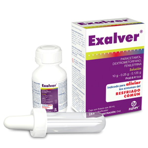 EXALVER PED PARACETAMOL FENILEFRINA DEXTROMETORFANO