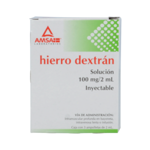 HIERRO DEXTRAN AMSA 100MG/2ML