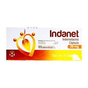 INDANET INDOMETACINA CAPS 25MG