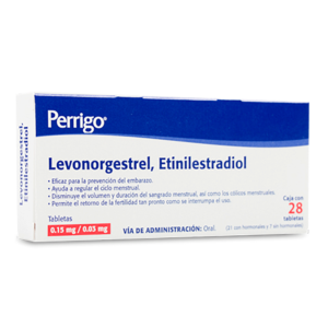 LEVONORGESTREL ETINILESTRADIOL PERRIGO 28TAB