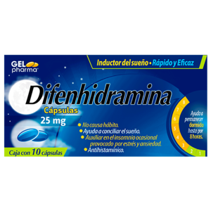 DIFENHIDRAMINA GELPHARMA CAPS 25MG