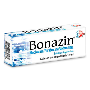 BONAZIN MECLIZINA PIRIDOXINA LIDOCAINA INY