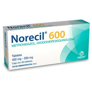 NORECIL METRONIDAZOL DIYODOHIDROXIQUINOLEINA TABS