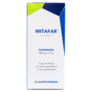 MITAFAR NITAZOXANIDA SUSP 100MG/5ML